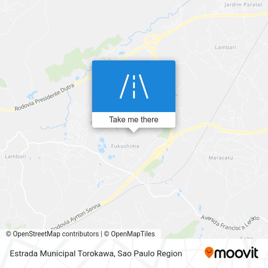 Estrada Municipal Torokawa map