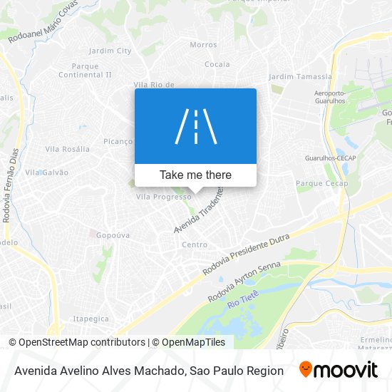 Mapa Avenida Avelino Alves Machado