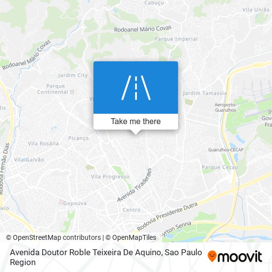 Mapa Avenida Doutor Roble Teixeira De Aquino