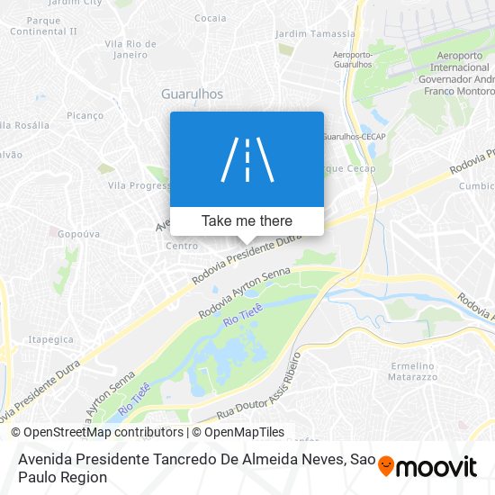 Avenida Presidente Tancredo De Almeida Neves map