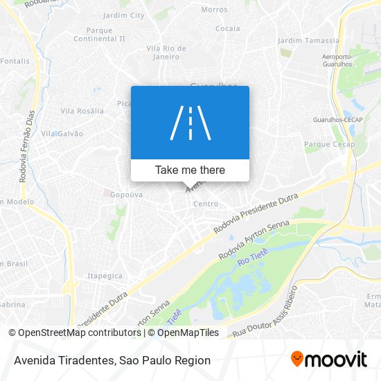 Mapa Avenida Tiradentes