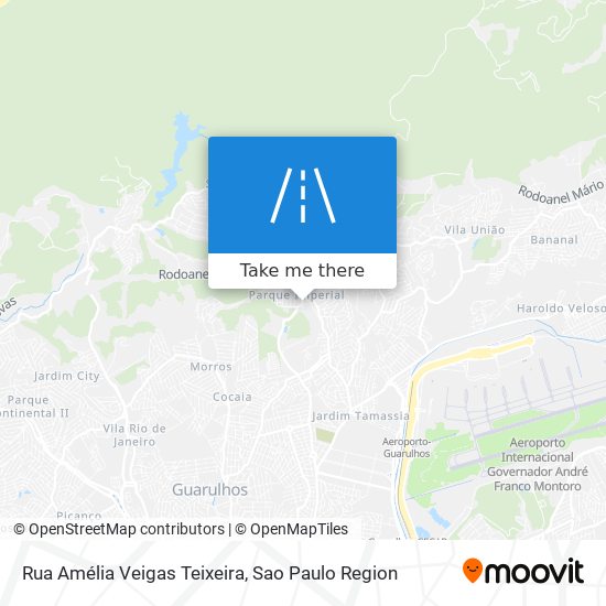 Mapa Rua Amélia Veigas Teixeira