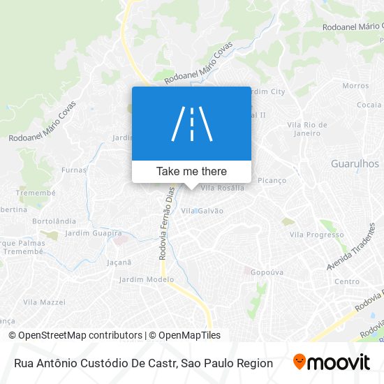 Mapa Rua Antônio Custódio De Castr