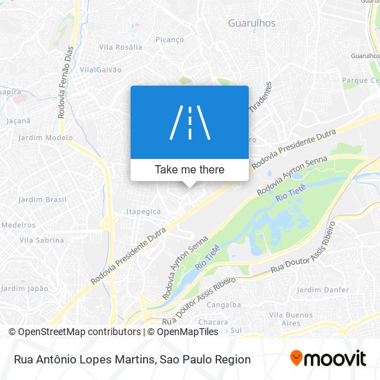 Rua Antônio Lopes Martins map