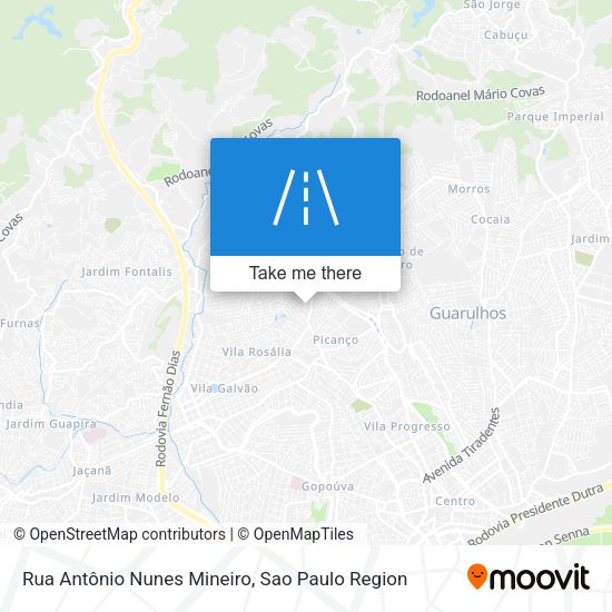 Rua Antônio Nunes Mineiro map