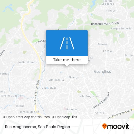 Rua Araguacema map