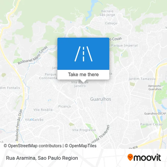 Rua Aramina map