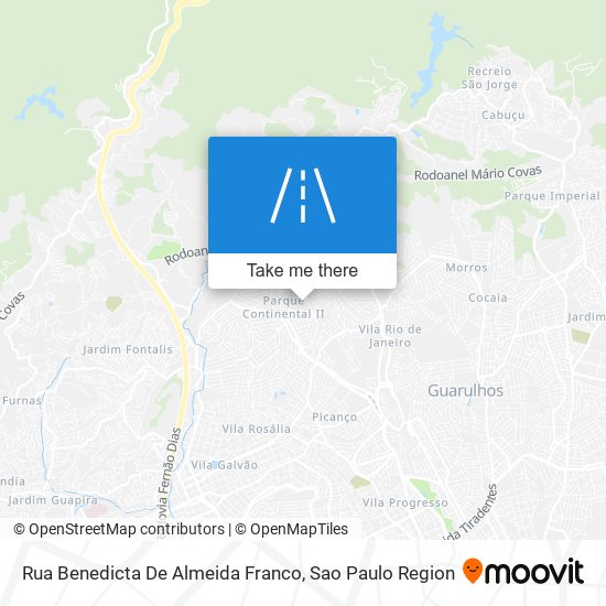 Mapa Rua Benedicta De Almeida Franco