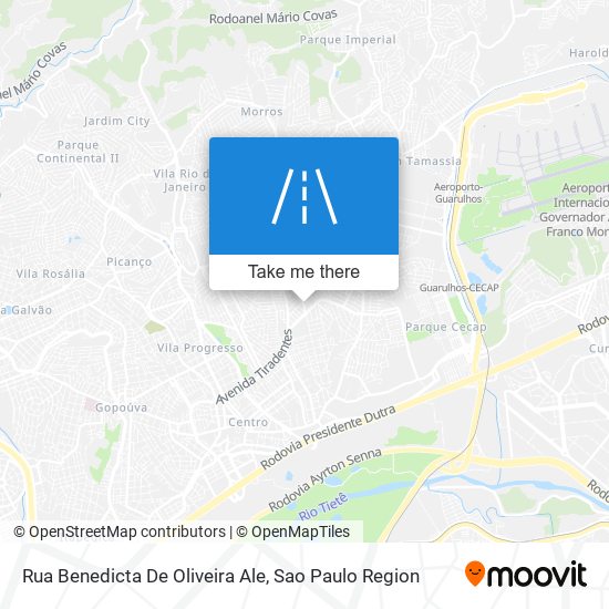 Mapa Rua Benedicta De Oliveira Ale