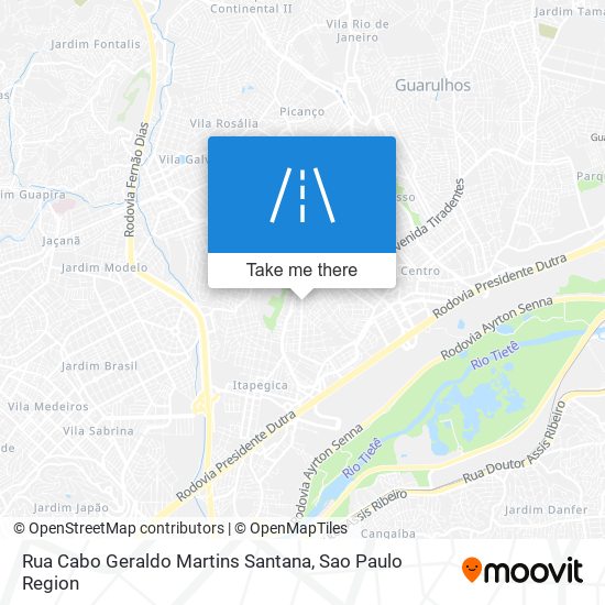 Rua Cabo Geraldo Martins Santana map