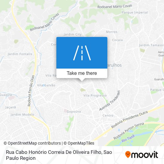 Rua Cabo Honório Correia De Oliveira Filho map