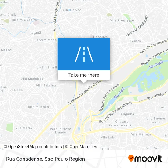 Rua Canadense map
