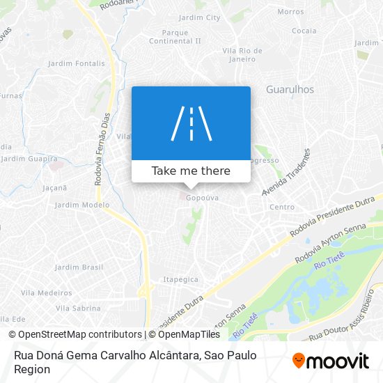 Mapa Rua Doná Gema Carvalho Alcântara