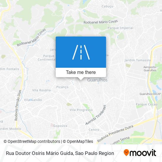 Mapa Rua Doutor Osíris Mário Guida