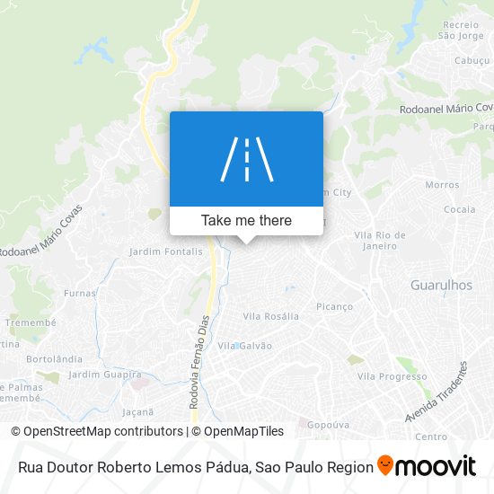 Mapa Rua Doutor Roberto Lemos Pádua