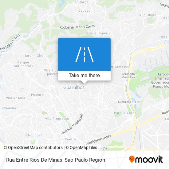 Mapa Rua Entre Rios De Minas