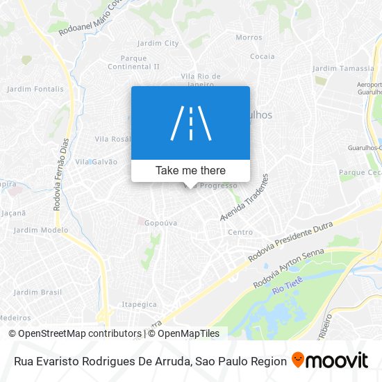 Mapa Rua Evaristo Rodrigues De Arruda