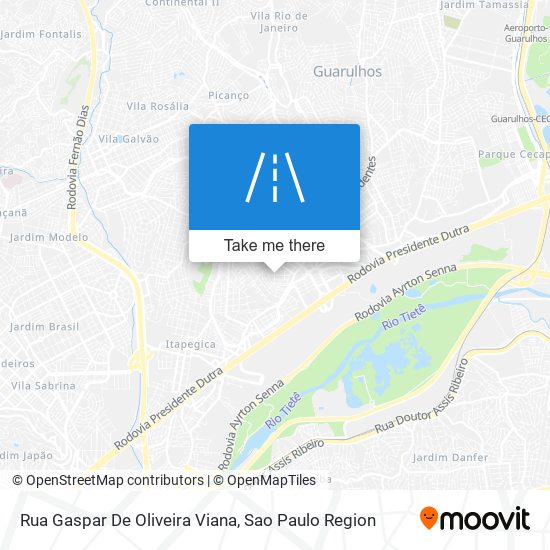 Mapa Rua Gaspar De Oliveira Viana