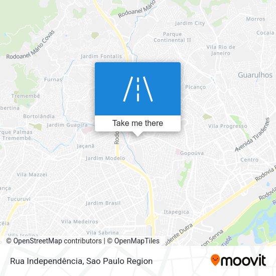 Rua Independência map