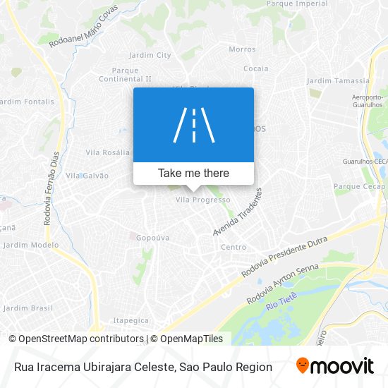 Mapa Rua Iracema Ubirajara Celeste