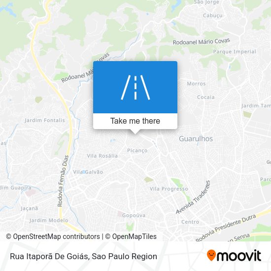 Rua Itaporã De Goiás map