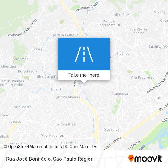 Rua José Bonifácio map
