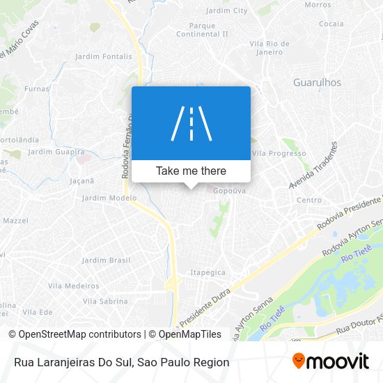 Rua Laranjeiras Do Sul map