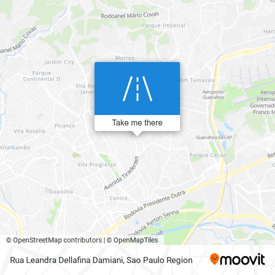 Mapa Rua Leandra Dellafina Damiani