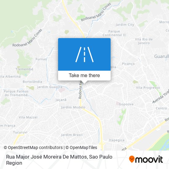 Mapa Rua Major José Moreira De Mattos
