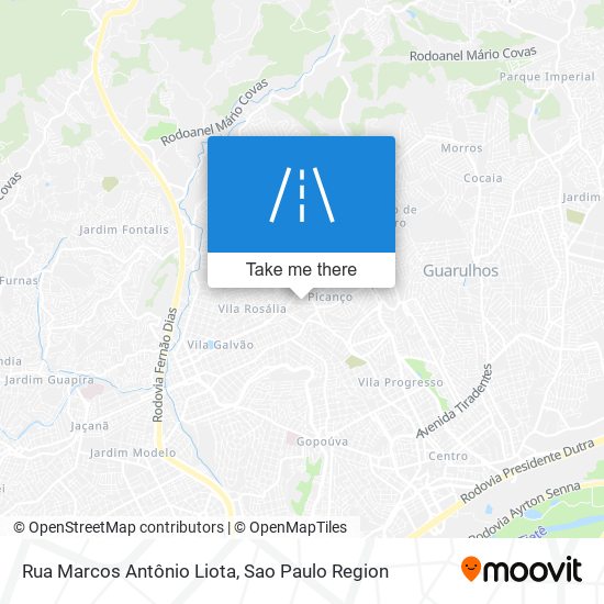 Mapa Rua Marcos Antônio Liota