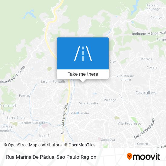 Mapa Rua Marina De Pádua