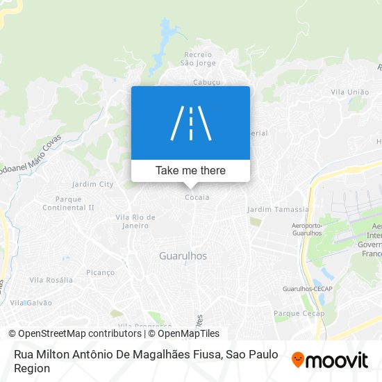 Rua Milton Antônio De Magalhães Fiusa map