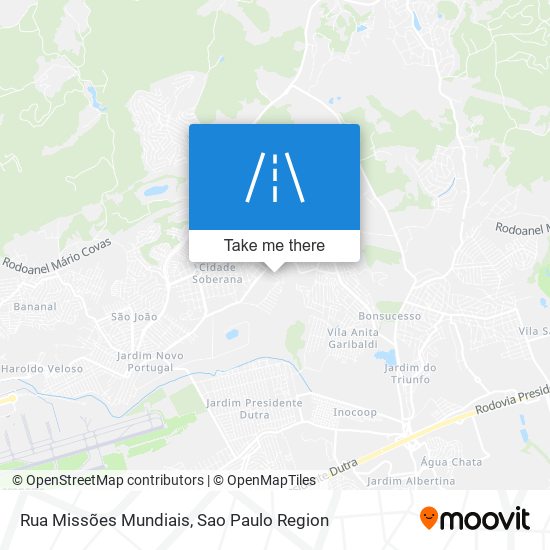 Rua Missões Mundiais map