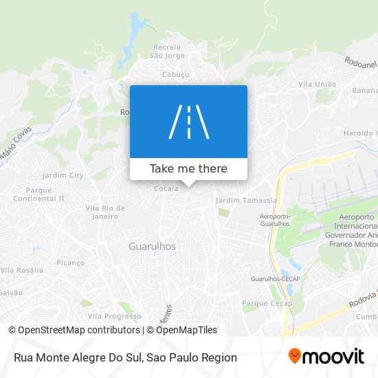 Mapa Rua Monte Alegre Do Sul