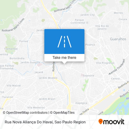 Rua Nova Aliança Do Havaí map