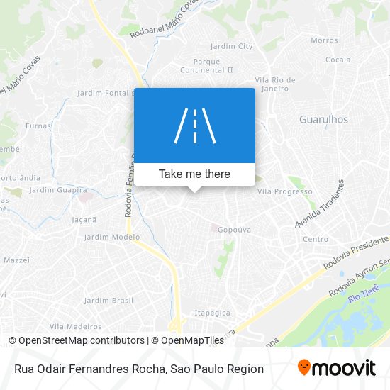 Mapa Rua Odair Fernandres Rocha