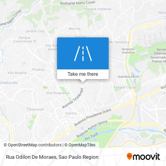 Mapa Rua Odilon De Moraes