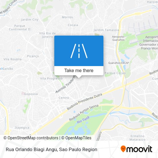 Rua Orlando Biagi Angu map