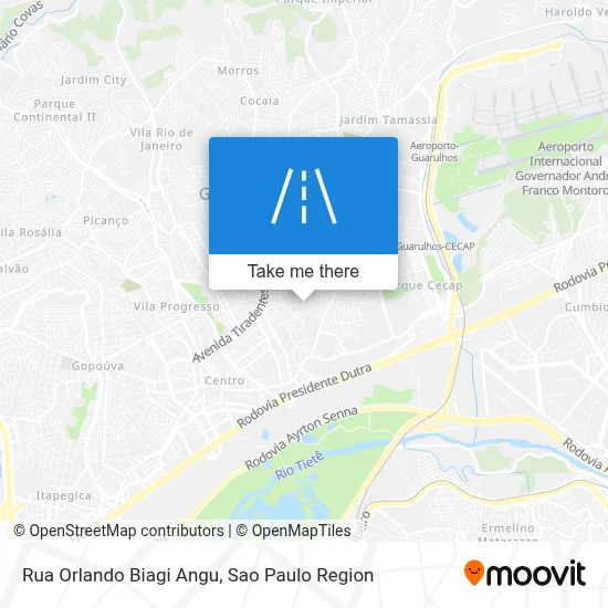 Rua Orlando Biagi Angu map
