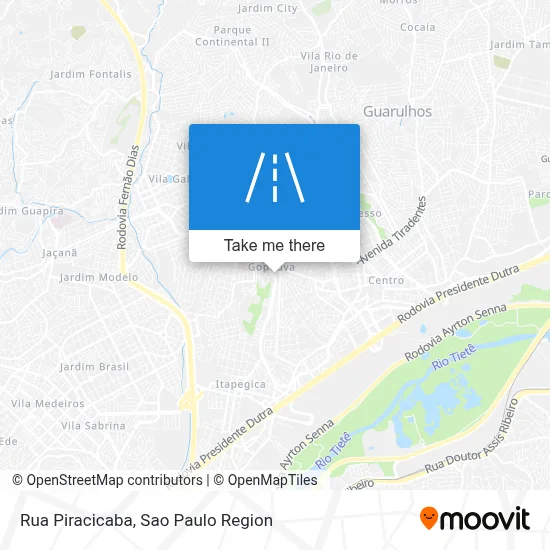 Rua Piracicaba map