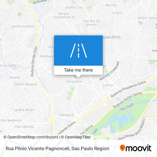 Rua Plinio Vicente Pagnonceli map