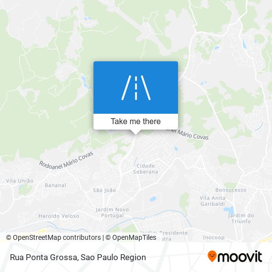 Mapa Rua Ponta Grossa