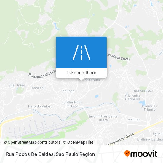 Mapa Rua Poços De Caldas