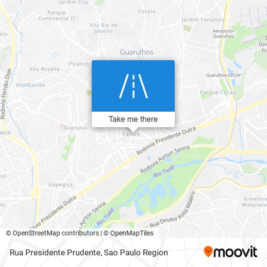 Rua Presidente Prudente map