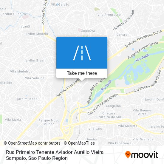 Rua Primeiro Tenente Aviador Aurélio Vieira Sampaio map