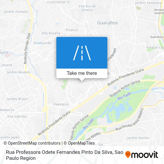 Rua Professora Odete Fernandes Pinto Da Silva map