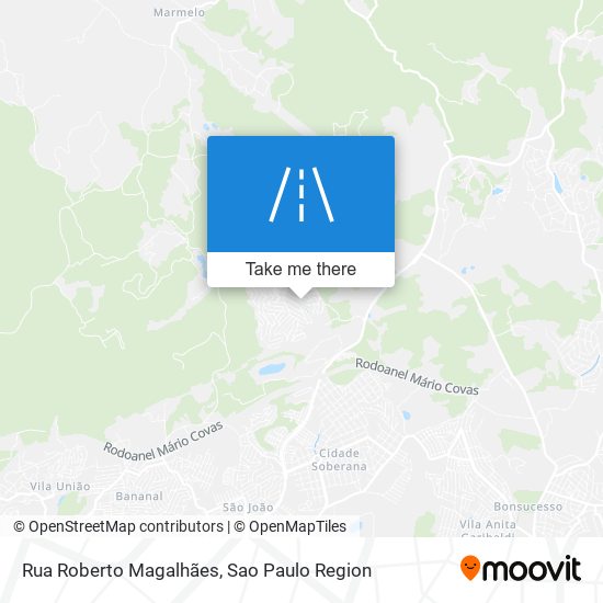 Mapa Rua Roberto Magalhães