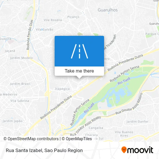 Rua Santa Izabel map