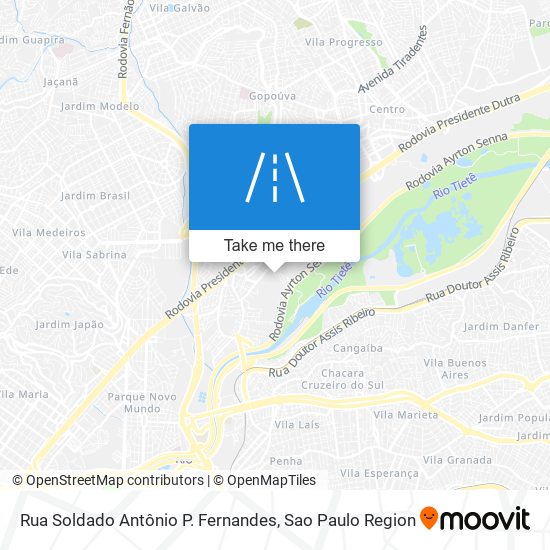 Mapa Rua Soldado Antônio P. Fernandes