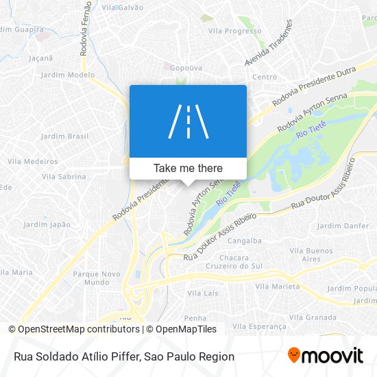 Mapa Rua Soldado Atílio Piffer